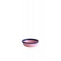 Kom Joana D14cm x H4,5cm (Roze, blauwe rand)