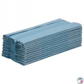C-gevouwen handdoeken 1-laags blauw